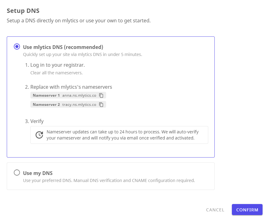 mlytics DNS