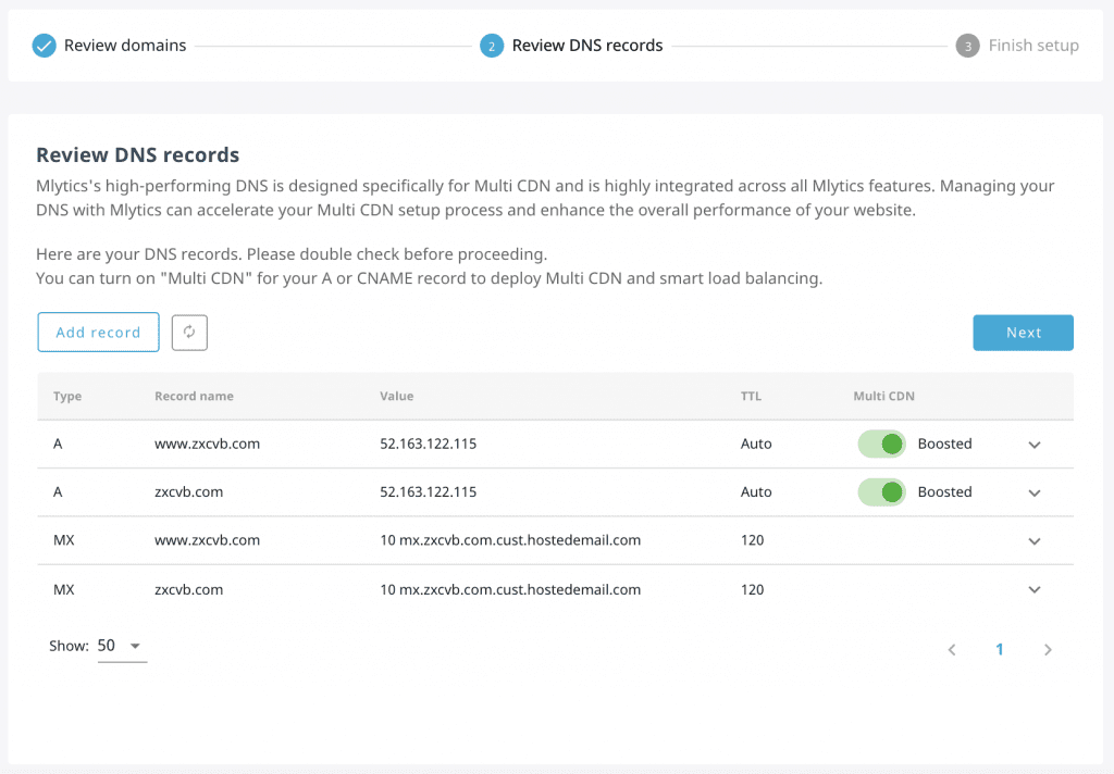 Mlytics DNS Setup