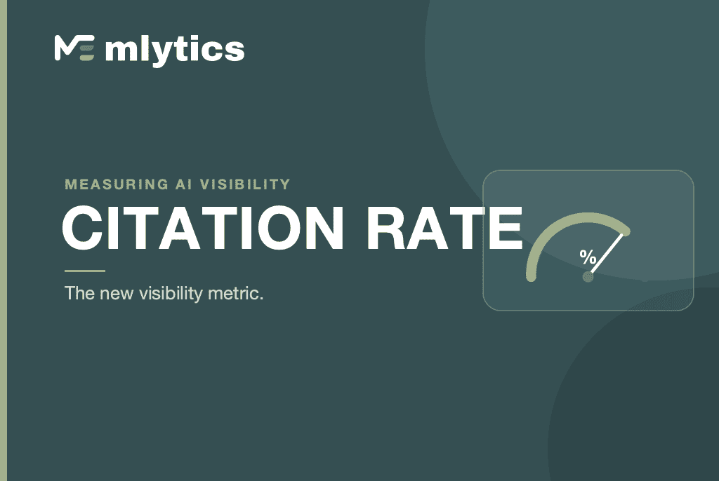 AI citation rate concept banner — Mlytics