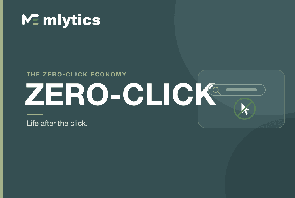 Zero-click economy concept banner — Mlytics